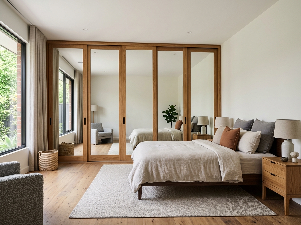 Custom Floor-to-Ceiling Sliding Wardrobe Doors in Balwyn
